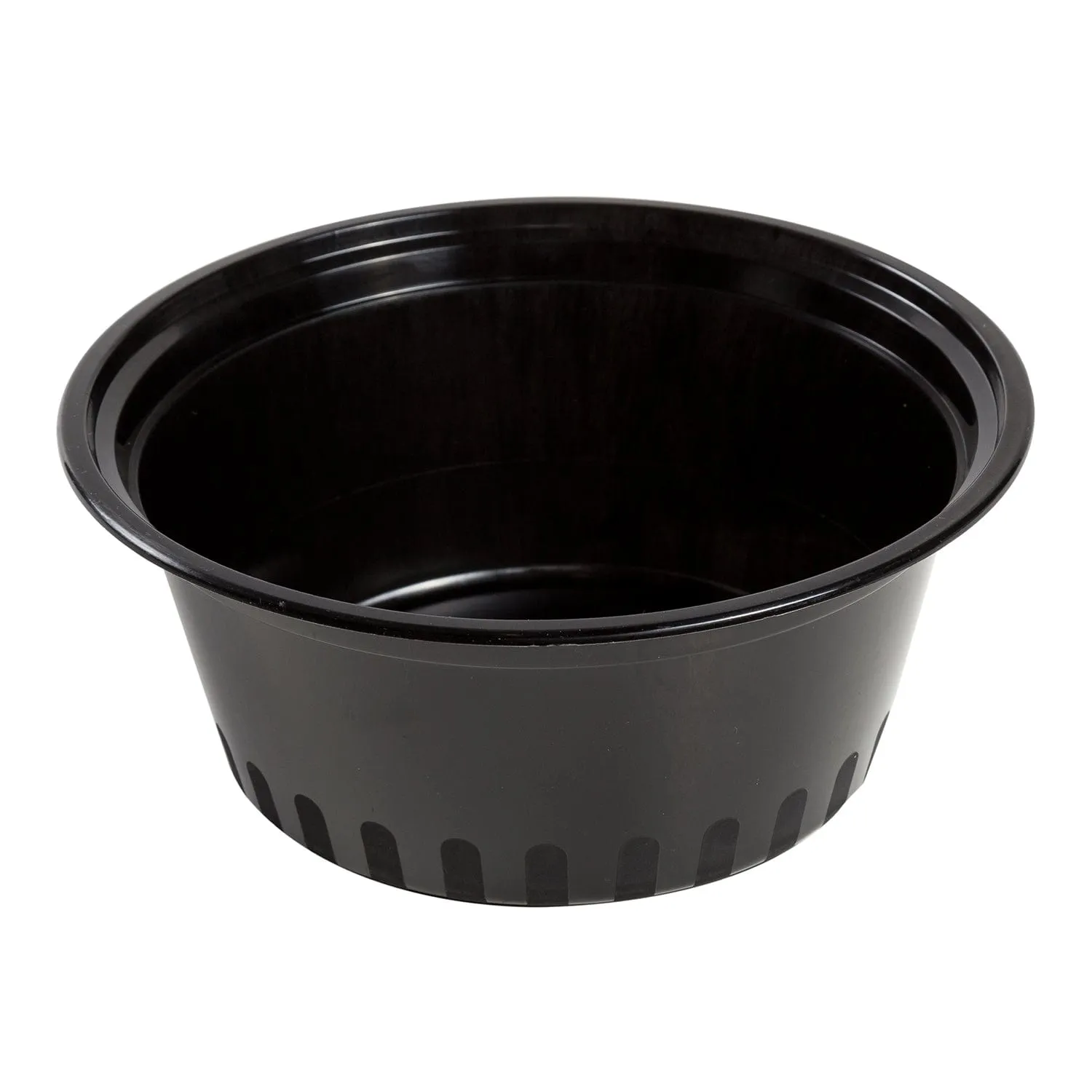 38 oz. Round Black Containers and Lids, Case of 150
