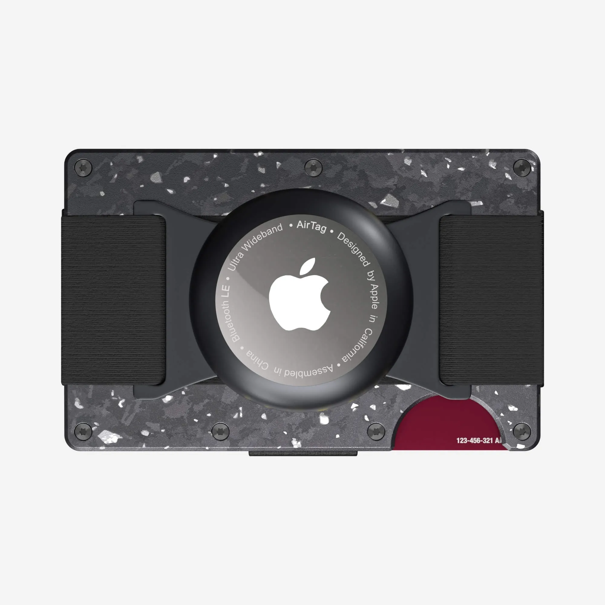 AirTag Cash Strap Wallet (Nero/Argento)