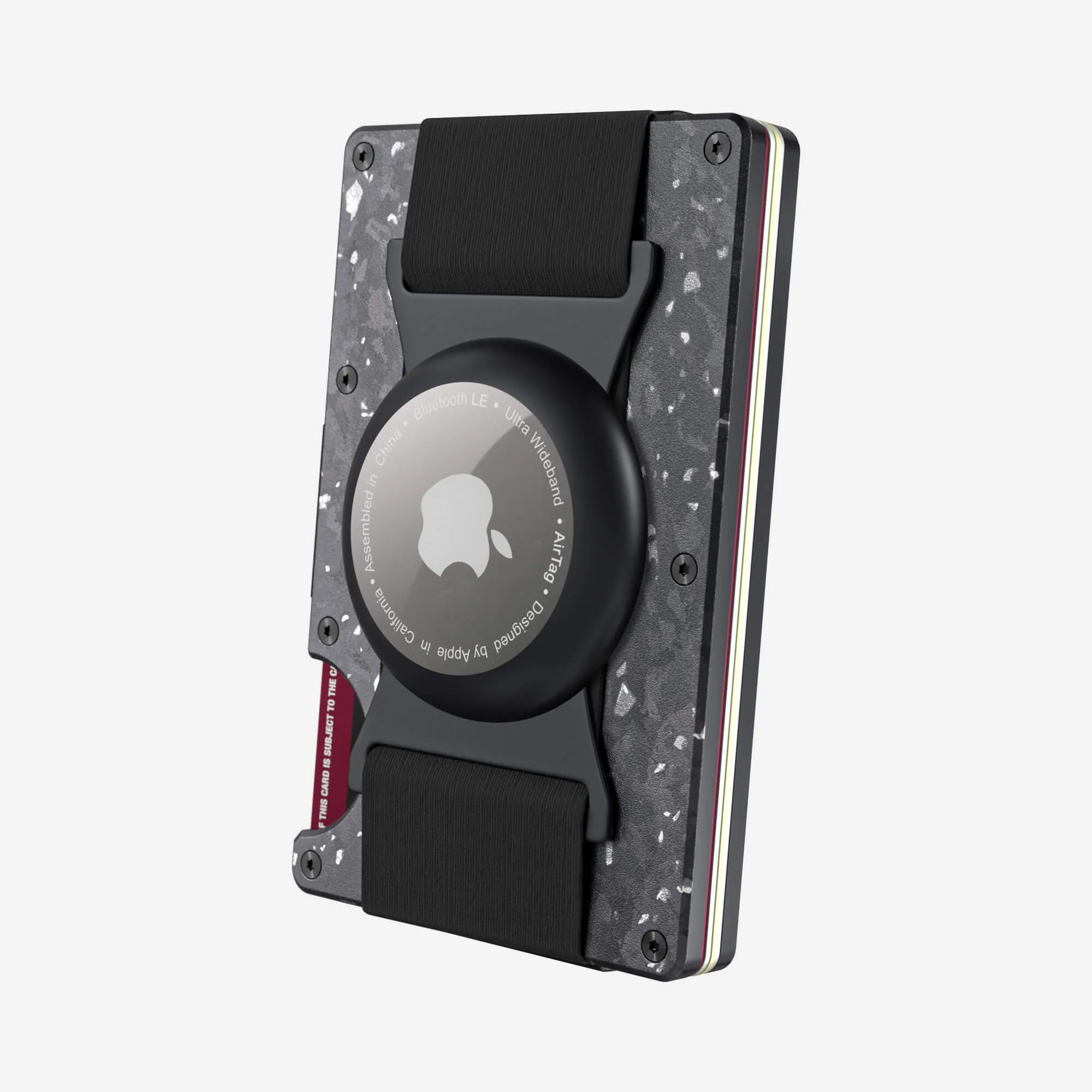 AirTag Cash Strap Wallet (Nero/Argento)