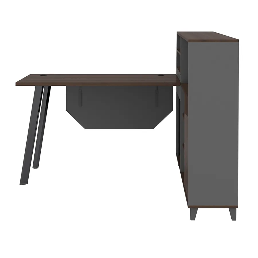 Alice 1S Desk with Side Storage Cabinet