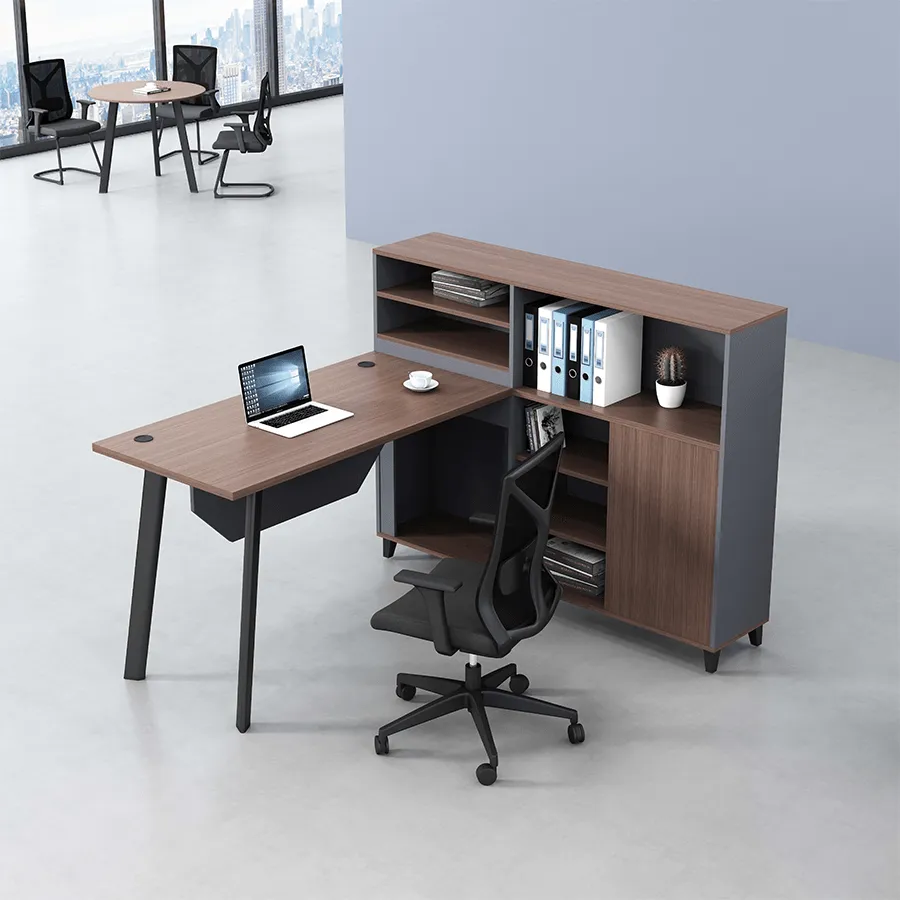 Alice 1S Desk with Side Storage Cabinet