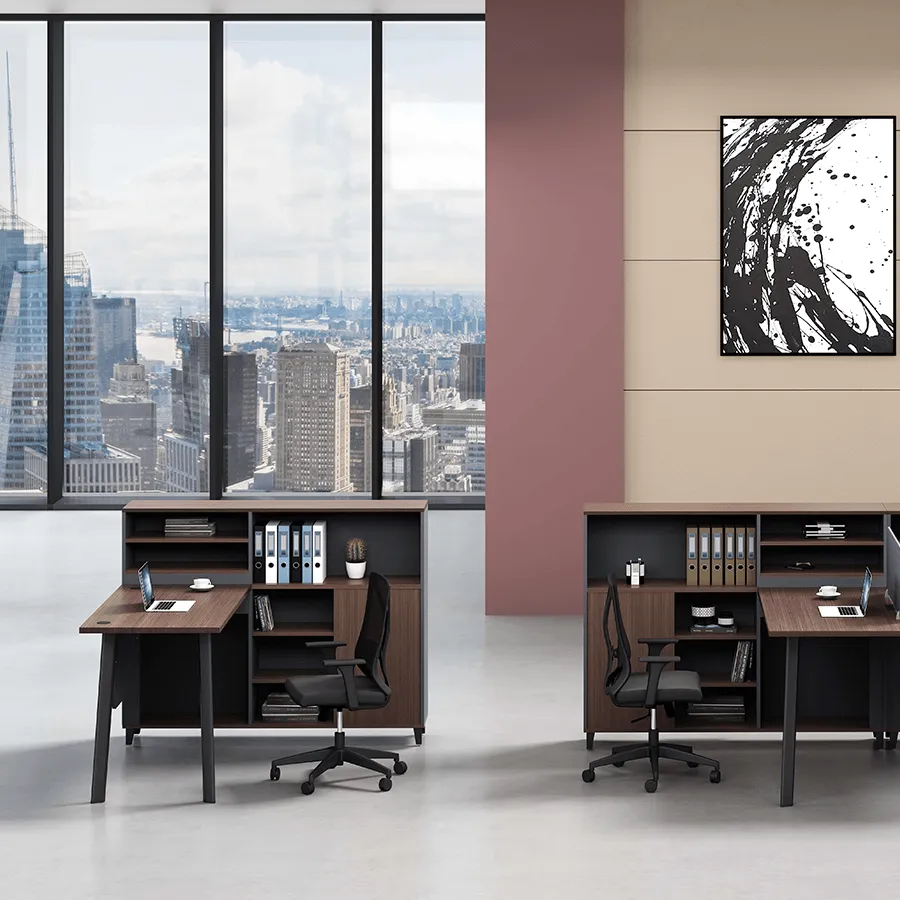 Alice 1S Desk with Side Storage Cabinet