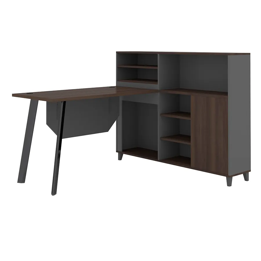 Alice 1S Desk with Side Storage Cabinet