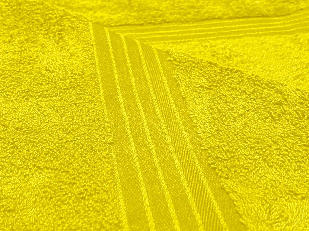 Cotton Bath Towel 70x140 CM 4 Piece Set, Yellow