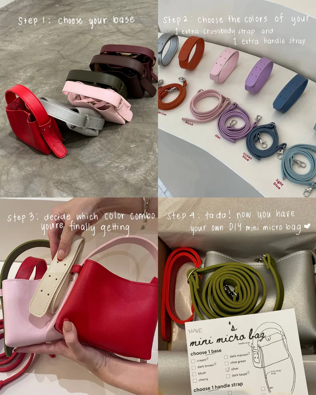 DIY Mini Micro Bag in Cherry (On Hand)
