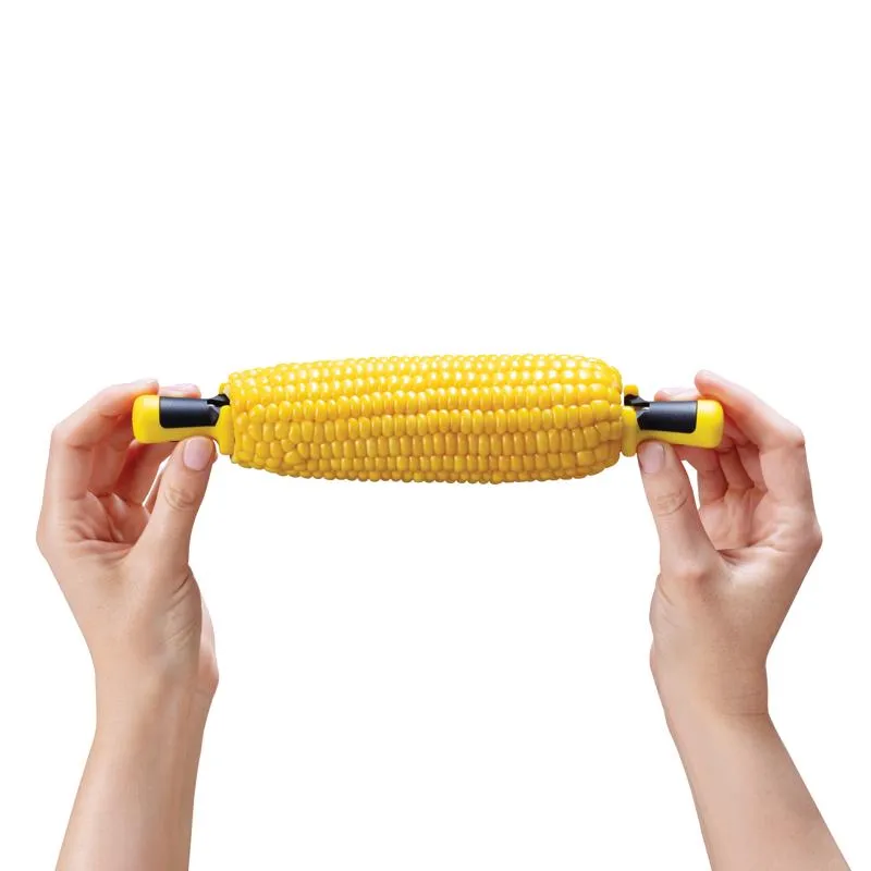 Dreamfarm Lockorns Yellow Polypropylene/Stainless Steel Corn Cob Holders