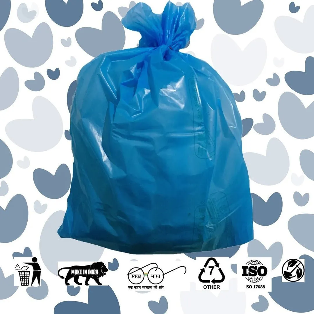 Garbage Bags-Pack of 2 (20 bags) - Blue 100% Compostable