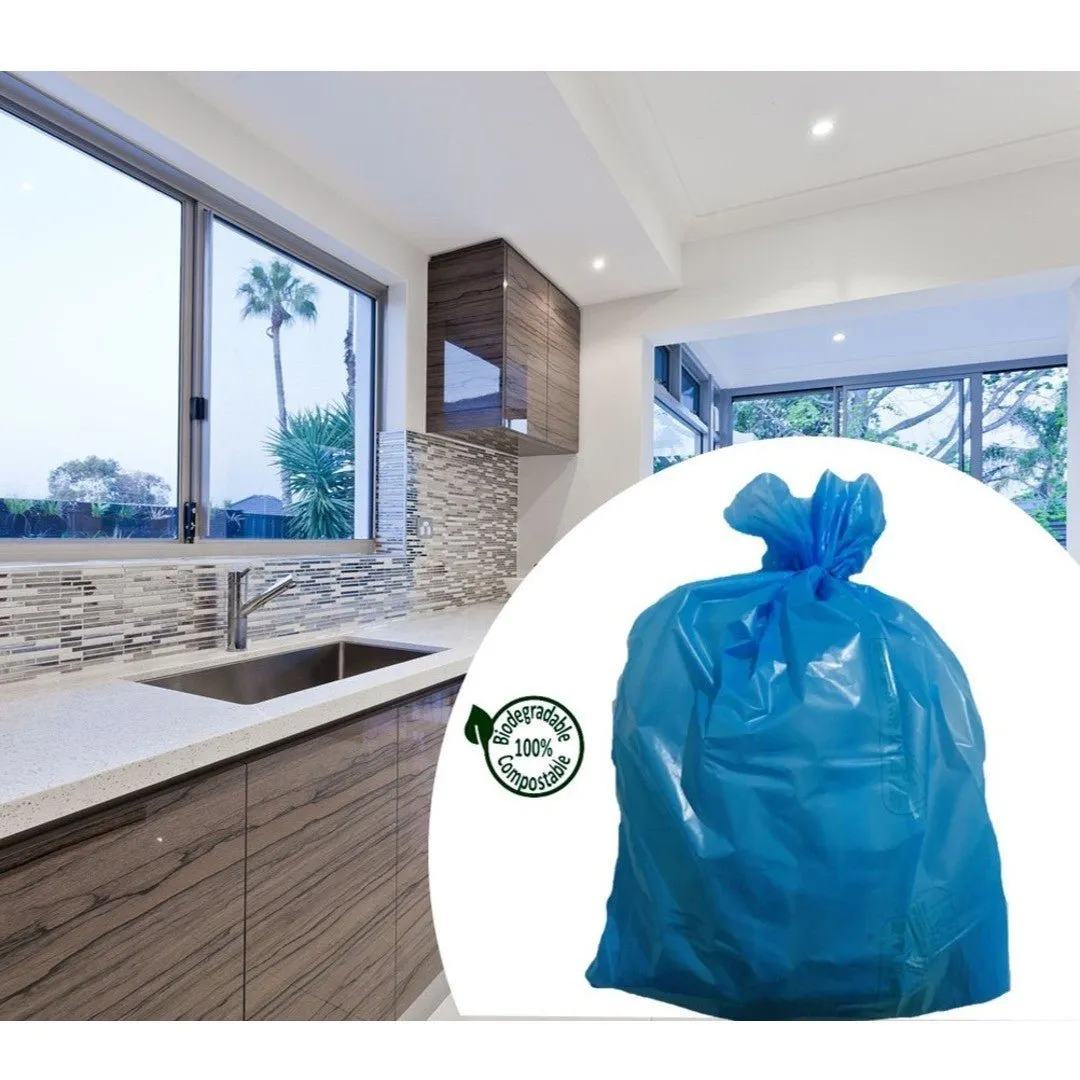 Garbage Bags-Pack of 2 (20 bags) - Blue 100% Compostable
