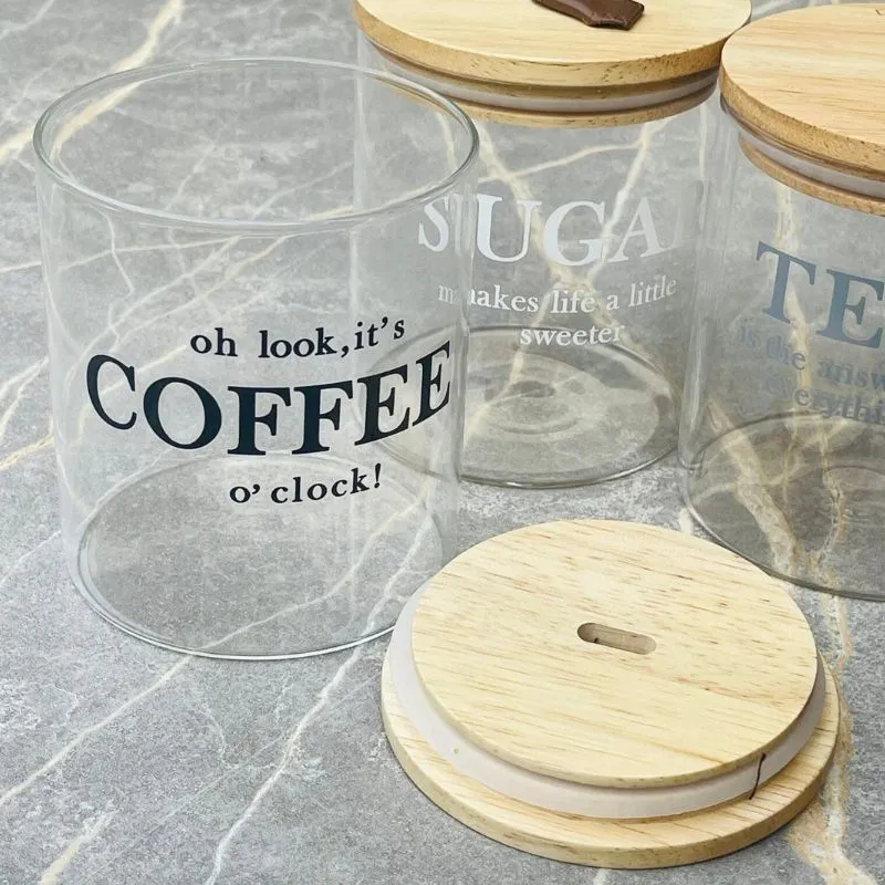 Glass Canister Set 3pcs 750ml
