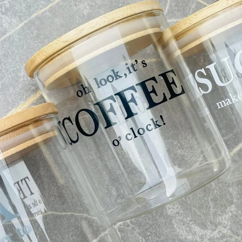 Glass Canister Set 3pcs 750ml