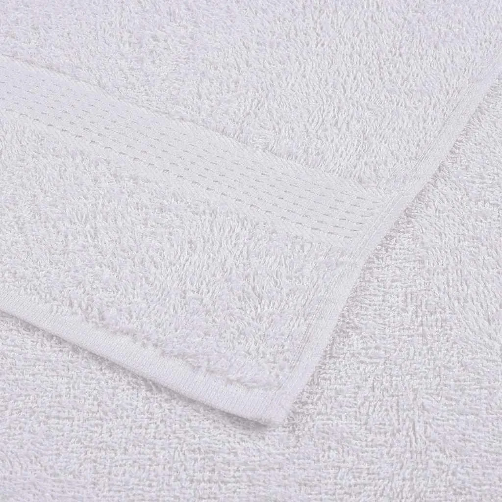 Hand Towels 10 pcs White 50x100 cm 360 gsm 100% Cotton