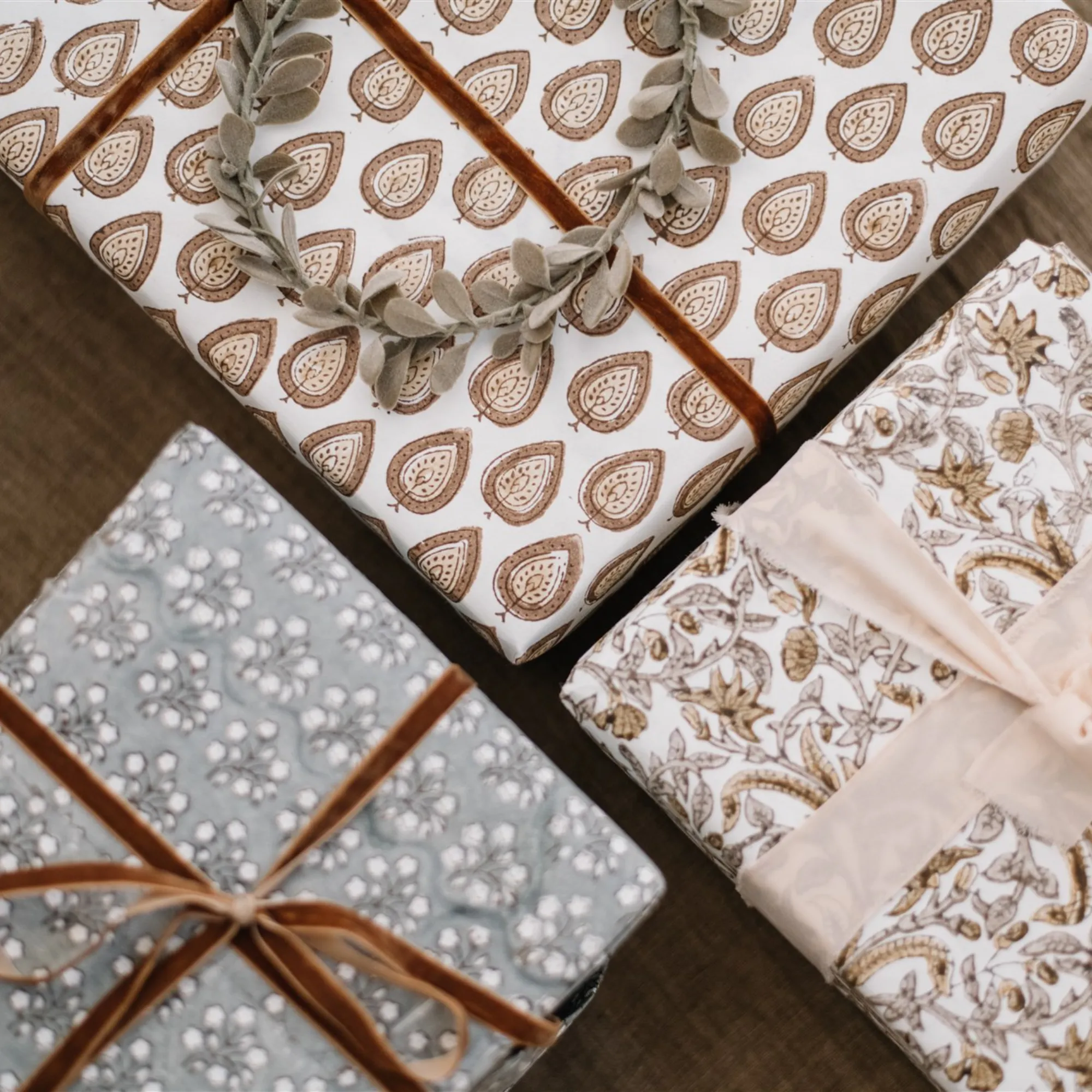 Handmade Block Print Wrapping Paper