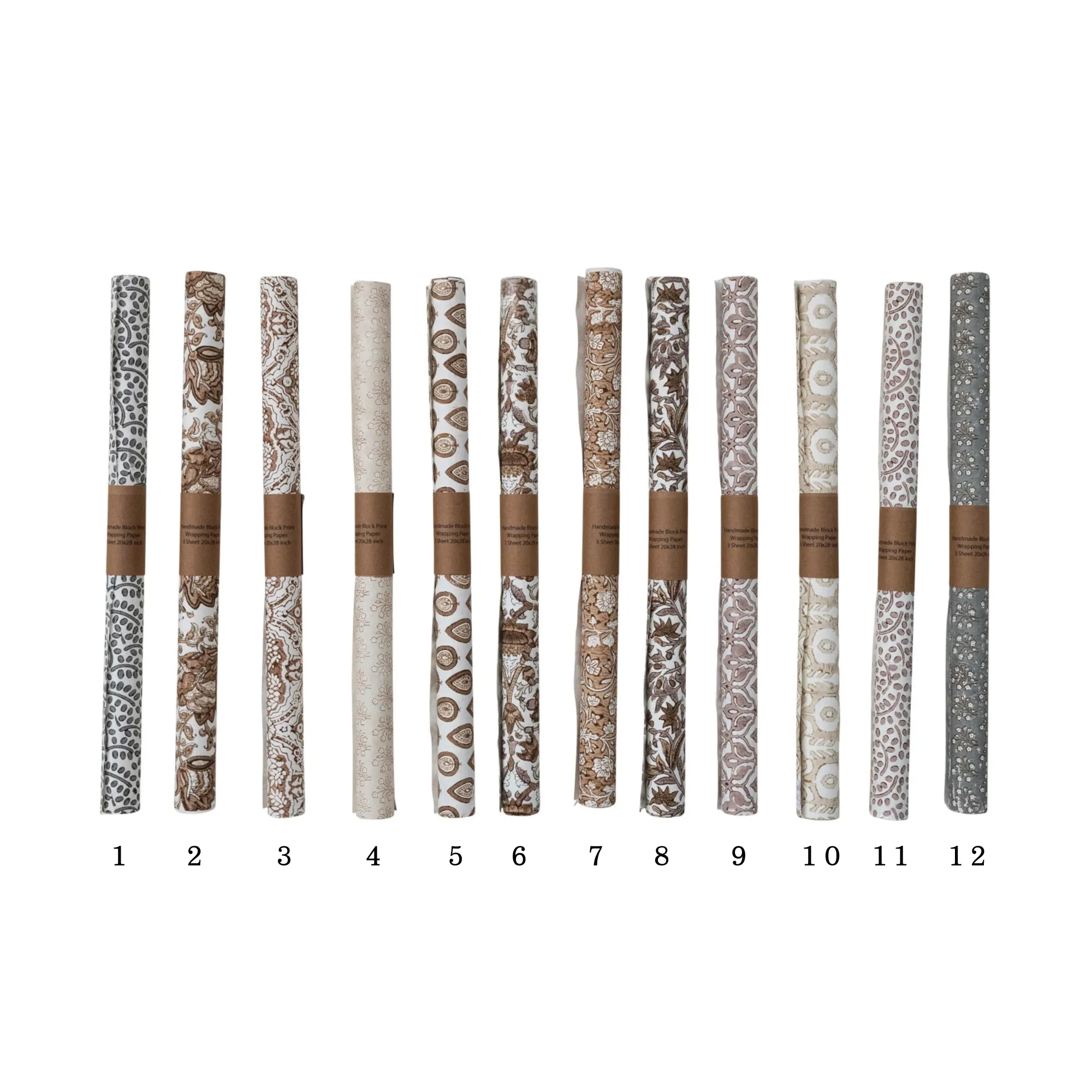 Handmade Block Print Wrapping Paper
