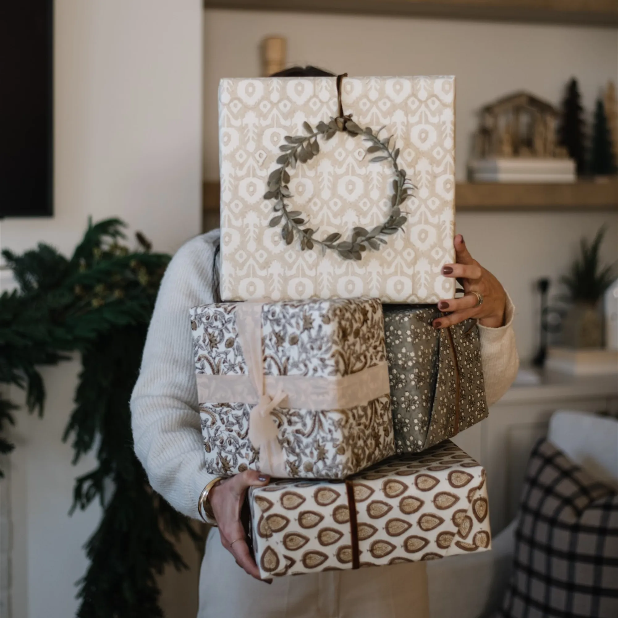 Handmade Block Print Wrapping Paper