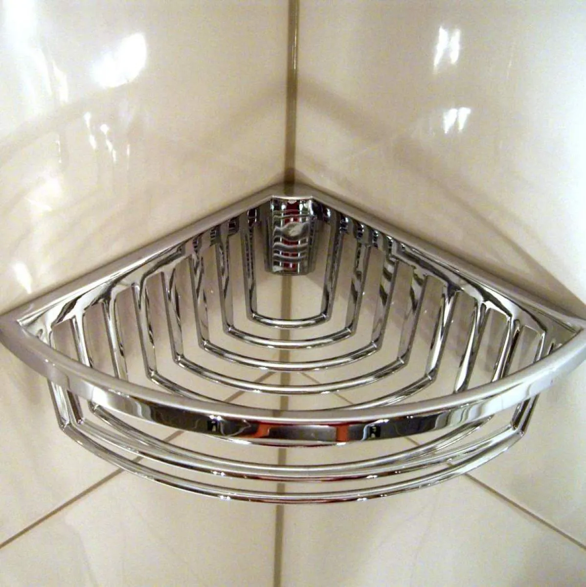 Keuco Deep Sponge Wire Basket Corner Installation