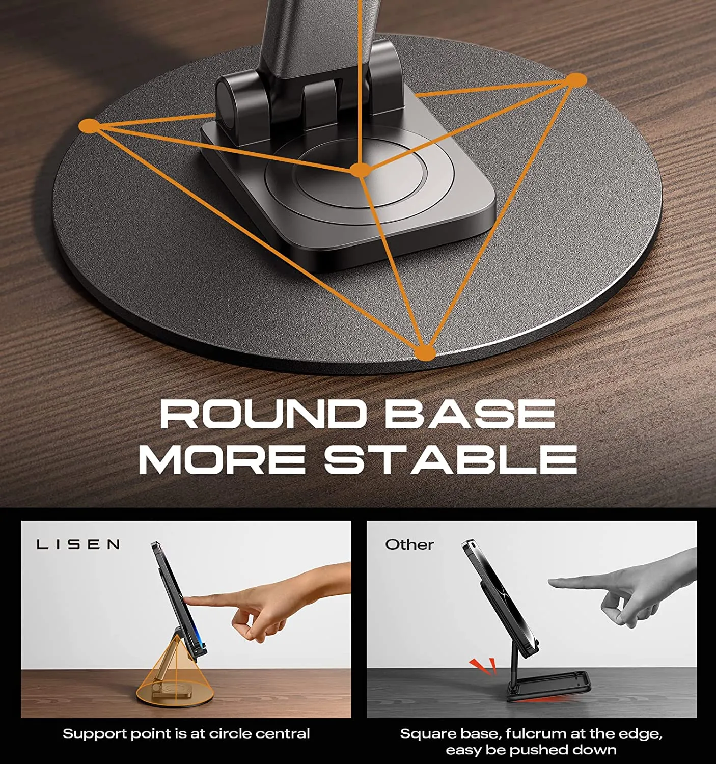 Lisen Foldable Phone Stand for Desk