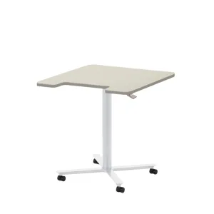Mobile Single Pole Pneumatic Adjustable Desk