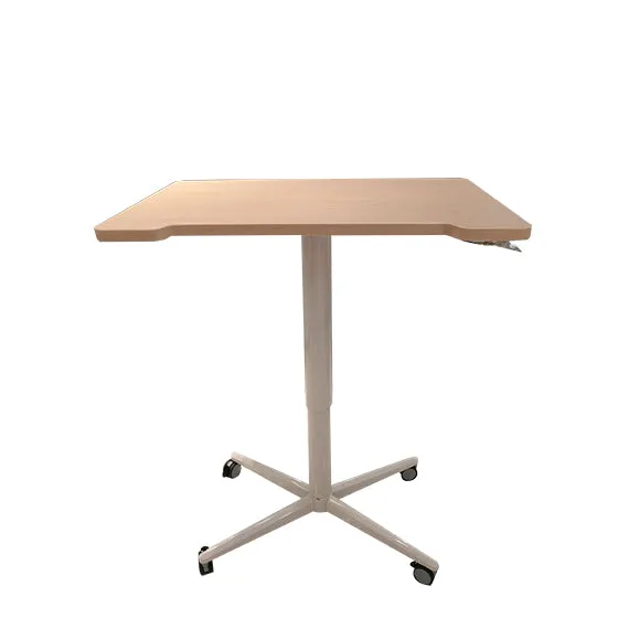 Mobile Single Pole Pneumatic Adjustable Desk