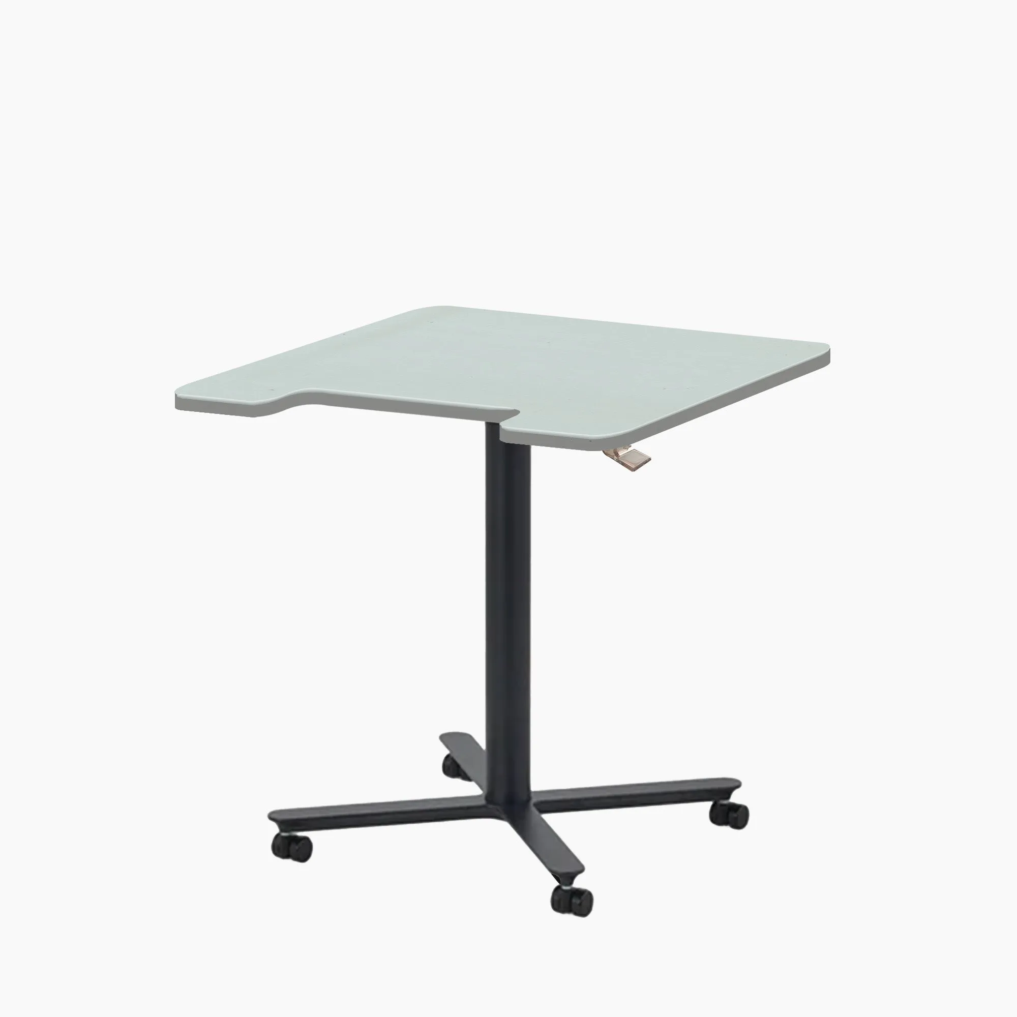 Mobile Single Pole Pneumatic Adjustable Desk
