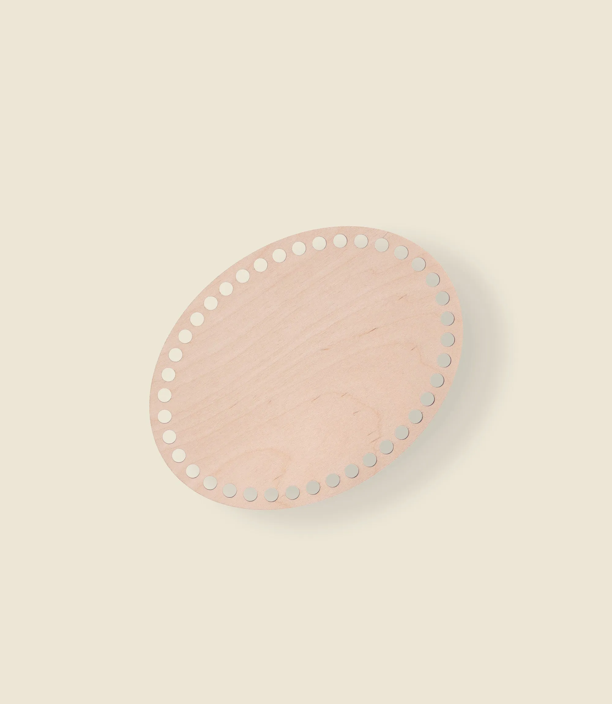 Oval wooden base