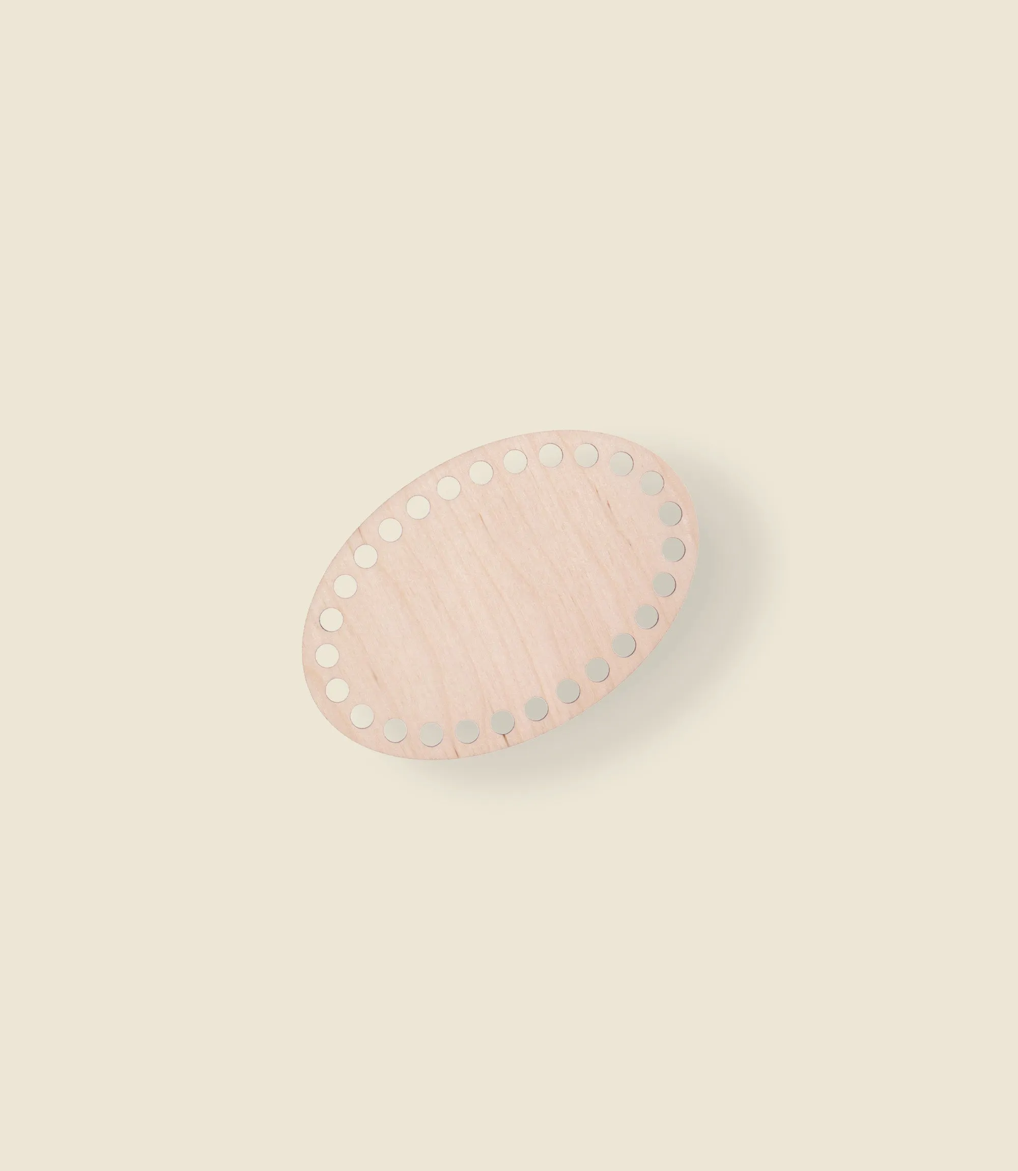 Oval wooden base