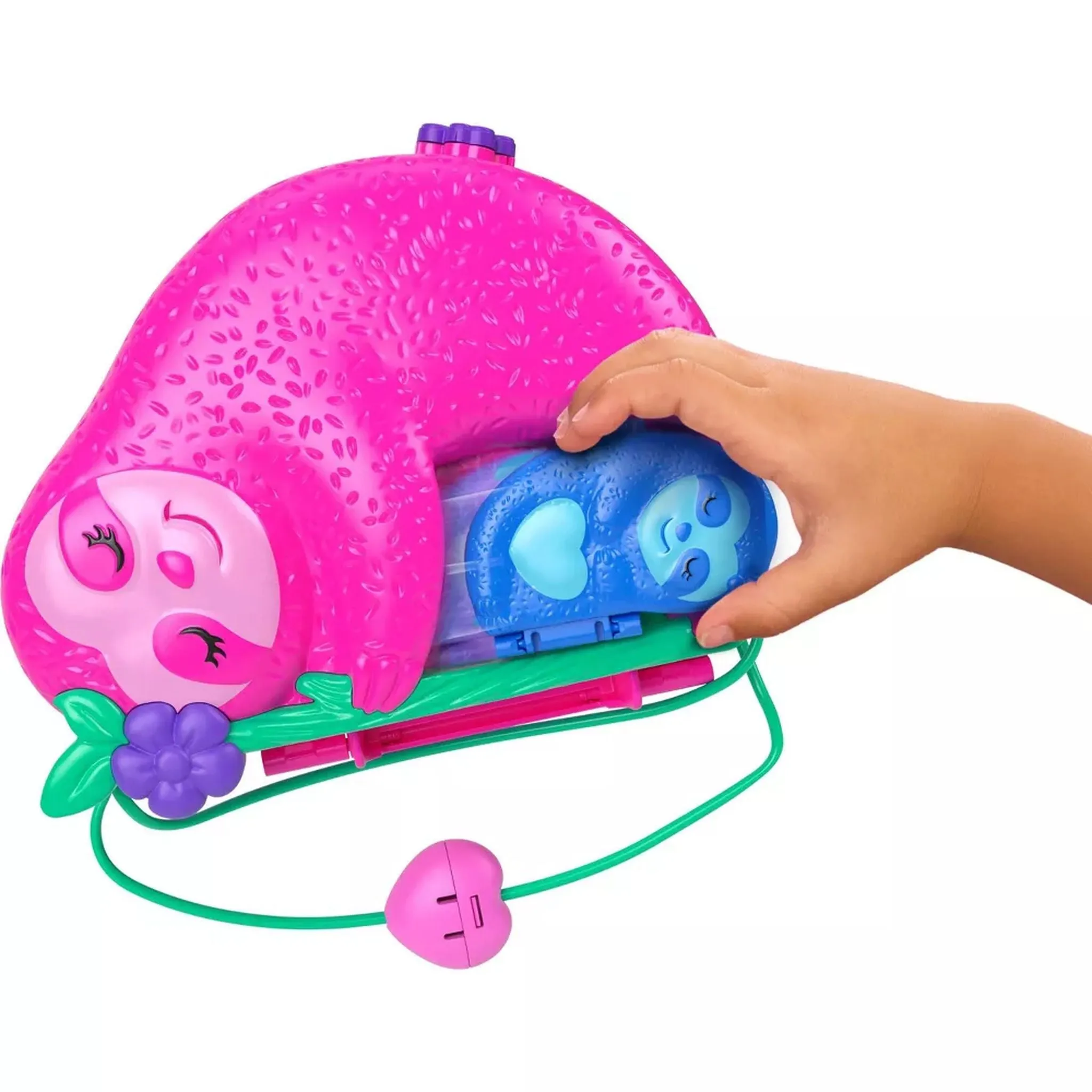 Polly Pocket Sloth Family 2-In-1 Wearable Compact