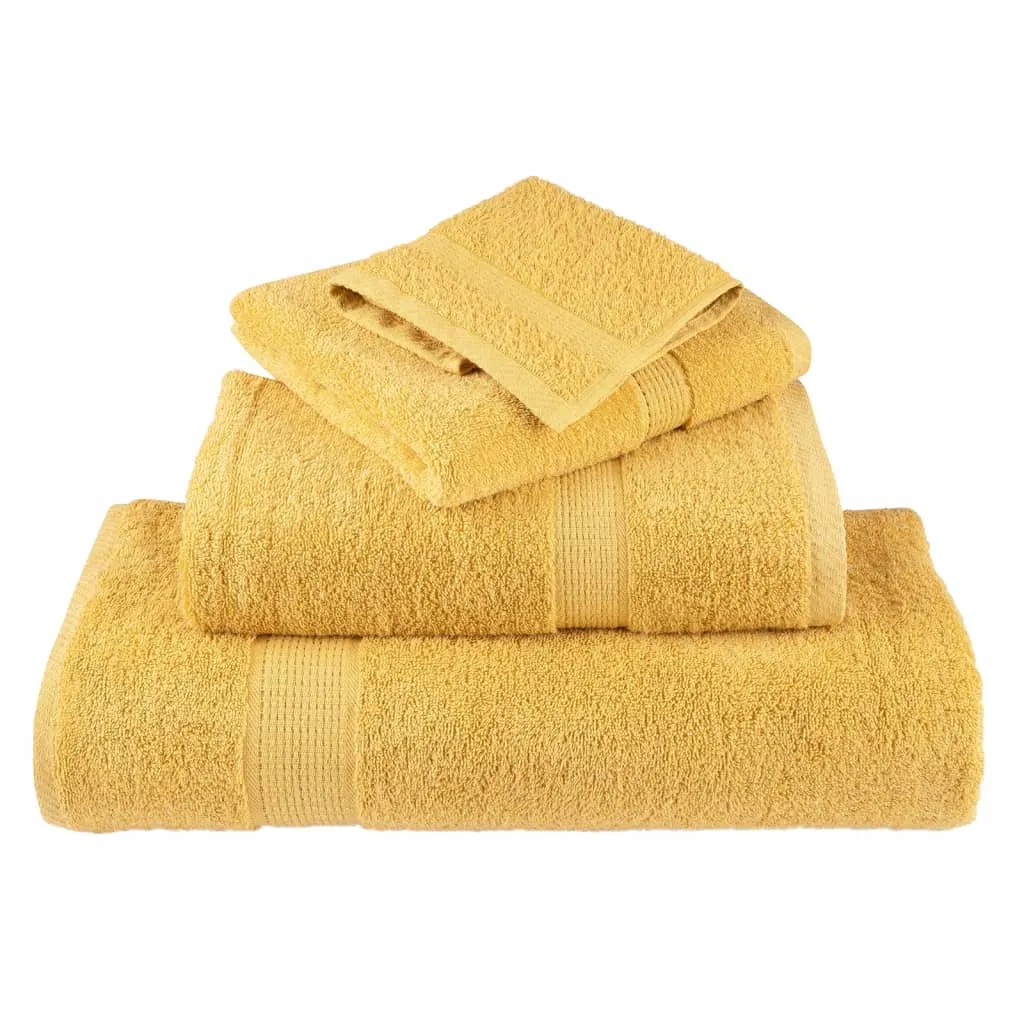 Premium Sauna Towels 2pcs Gold 80x200cm 600gsm 100% Cotton