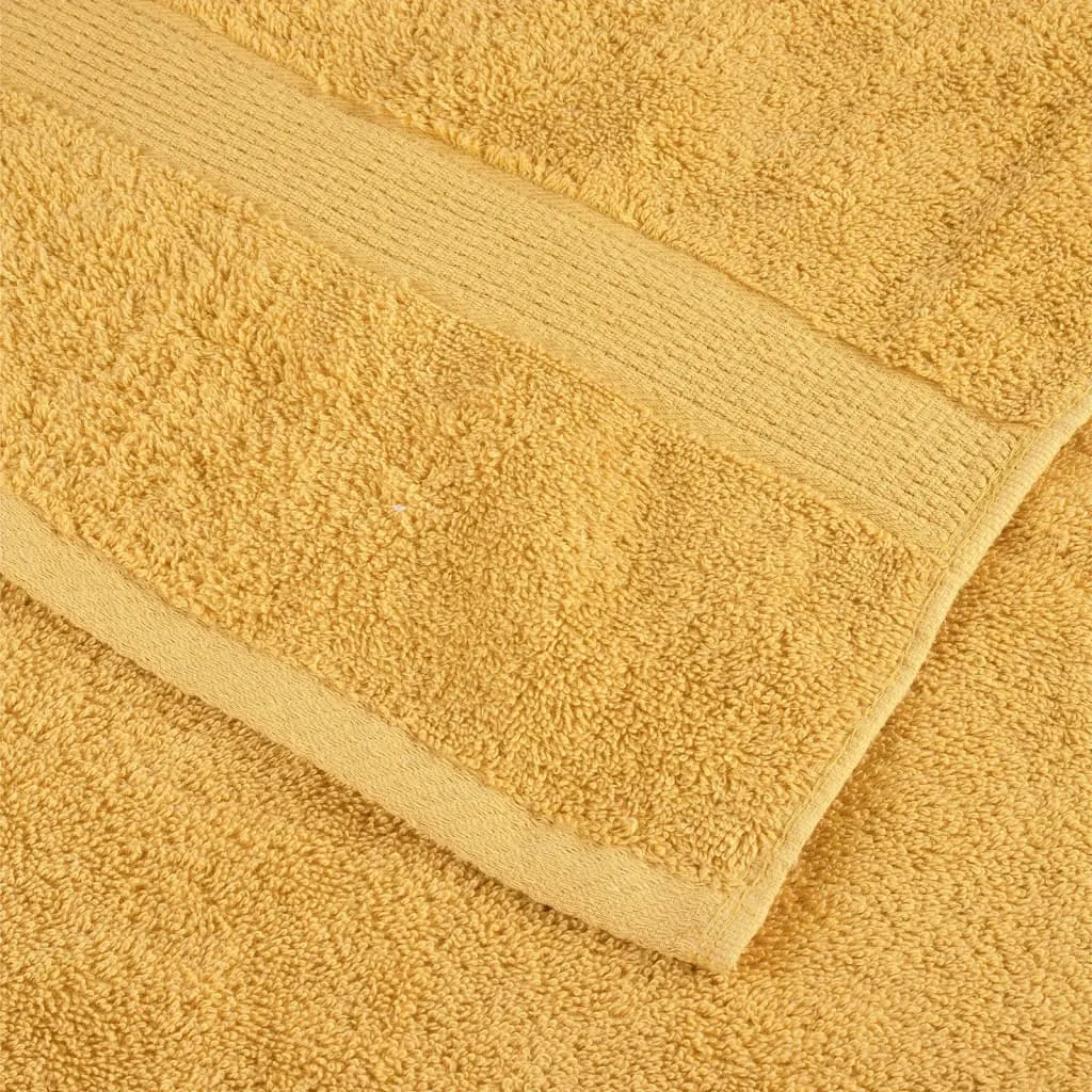 Premium Sauna Towels 2pcs Gold 80x200cm 600gsm 100% Cotton