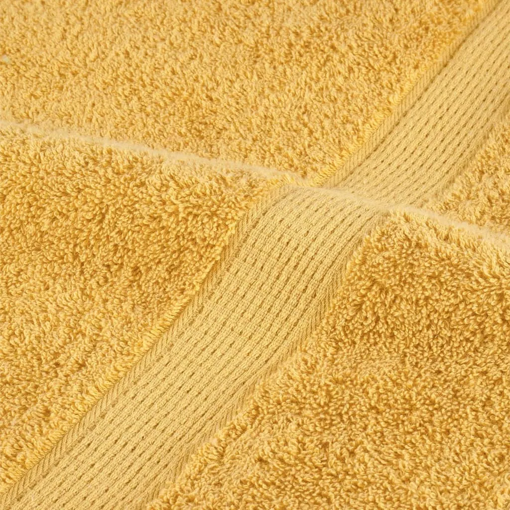 Premium Sauna Towels 2pcs Gold 80x200cm 600gsm 100% Cotton