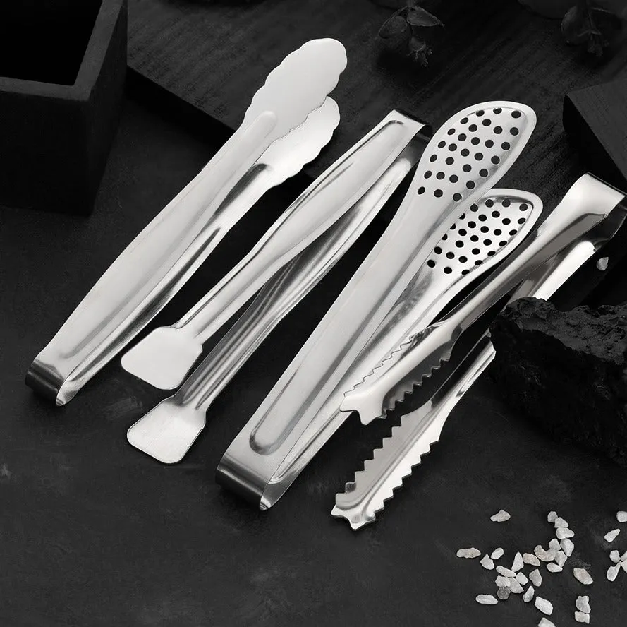 RETON 6-pieces Multipurpose Silver Tongs