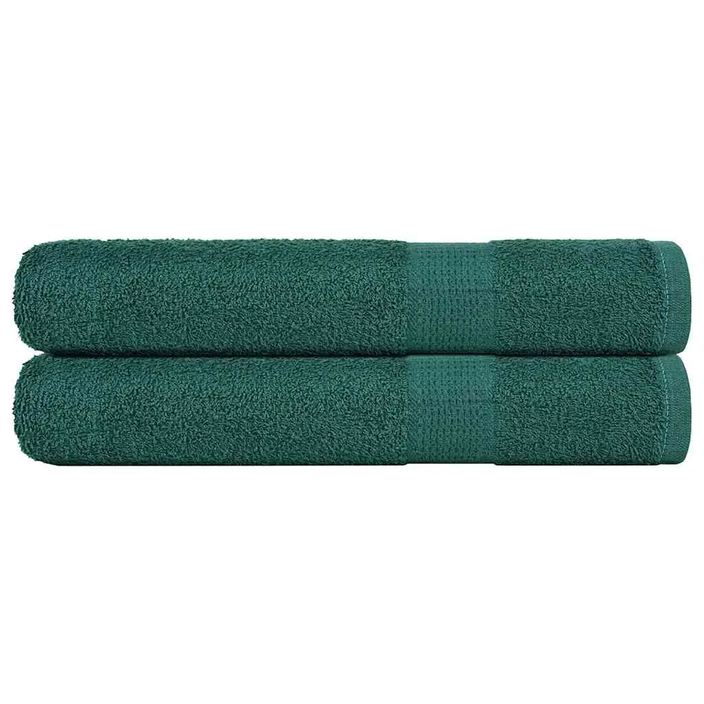 Sauna Towels 2 pcs Green 80x200 cm 360 gsm 100% Cotton