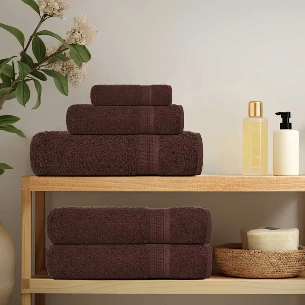 Shower Towels 4 pcs Brown 70x140 cm 360 gsm 100% Cotton