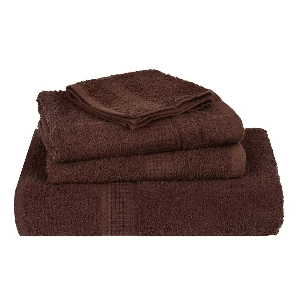 Shower Towels 4 pcs Brown 70x140 cm 360 gsm 100% Cotton