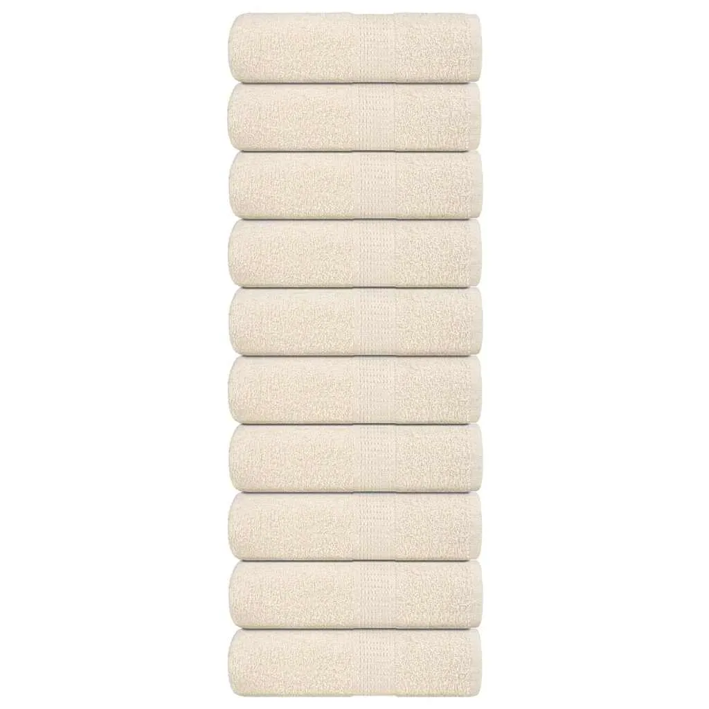 Soap Towels 10 pcs Cream 30x30 cm 360 gsm 100% Cotton