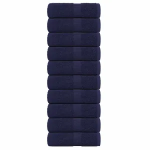 Soap Towels 10 pcs Navy Blue 30x30 cm 360 gsm 100% Cotton