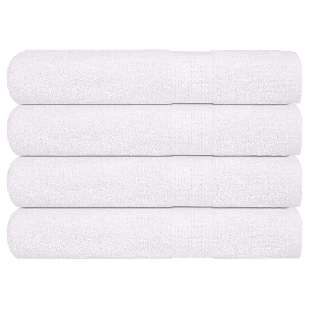 Towels 4 pcs White 100x200 cm 360 gsm 100% Cotton