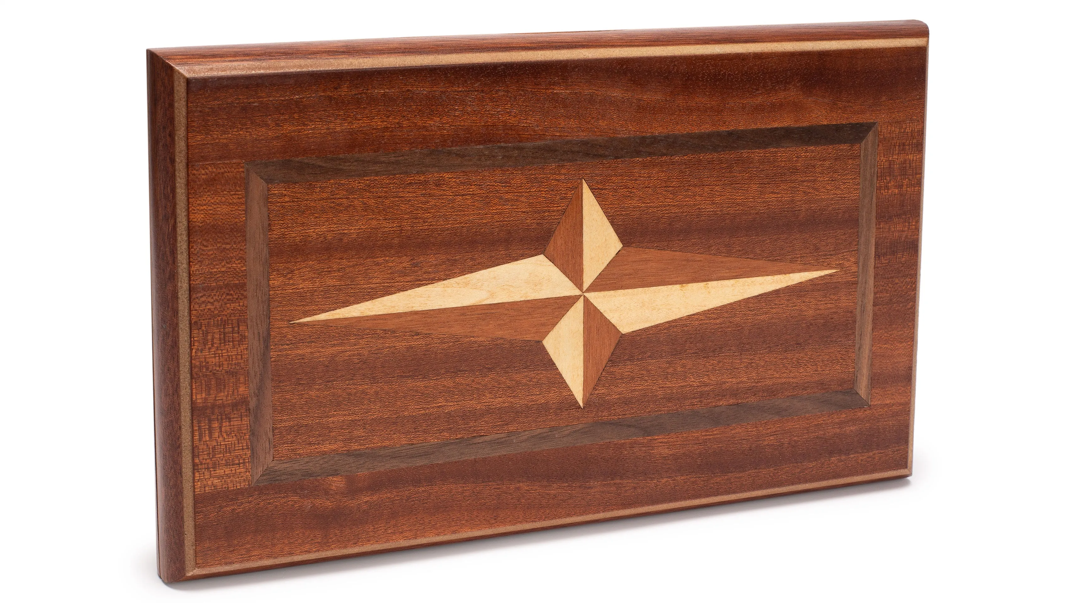 Wooden Inlaid Backgammon Game Set, "Sentinel" - 11"